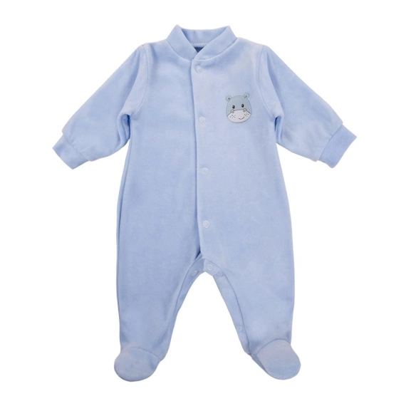 "Baby Love" Pajac welurowy z naszywką Ewa Klucze - szary