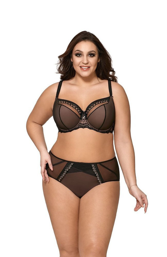 1896 Biustonosz półusztywniany Ava czarny