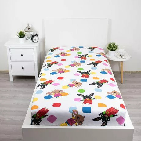 Prześcieradło z gumką 90x200 Królik Bing bawełna Jerry Fabrics
