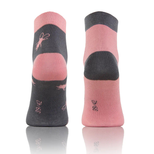 Mucha Pająk Skarpety krótkie finest cotton dwie różne Sesto Senso różowy