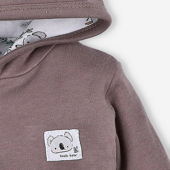 Sweets Koala Bluza dwuwarstwowa z bawełny organicznej Nini czekoladowy