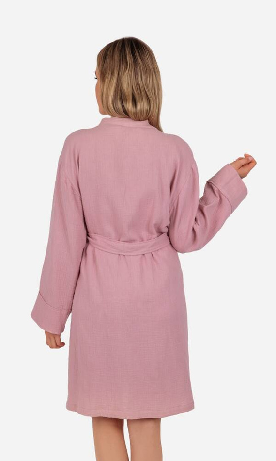 Mommy Szlafrok ciążowy muślinowy ByShelly - brudny róż