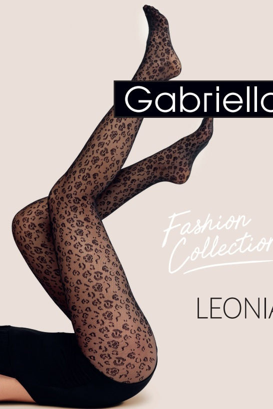 Rajstopy Gabriella Leonia 20 den panterka – cienkie, stylowe, czarne