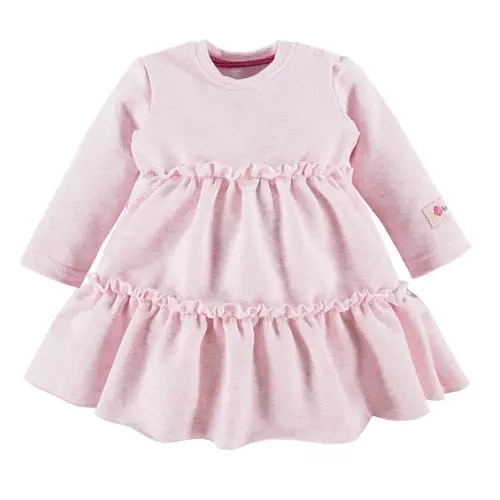 Ceremony Sukienka niemowlęca z falbankami Eevi - róż melange