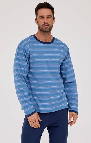 138/52 Various Piżama męska Cornette niebieski-granatowy		