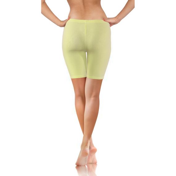 Legginsy damskie sportowe kolarki kryjące krótkie Sesto żółty