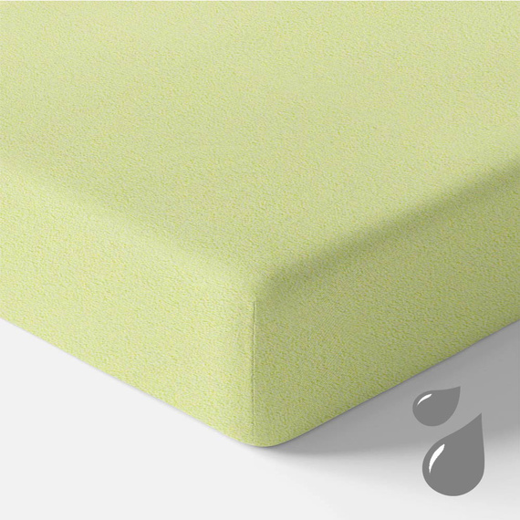 Prześcieradło dziecięce frotte, nieprzemakalne Eevi - jasny zielony