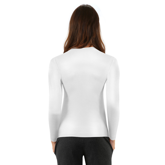 Clara Bluzka damska długi rękaw Sesto Senzo biały