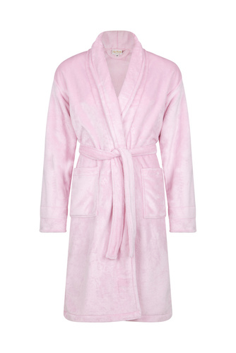 Elen Szlafrok damski polarowy ByShelly - jasny róż