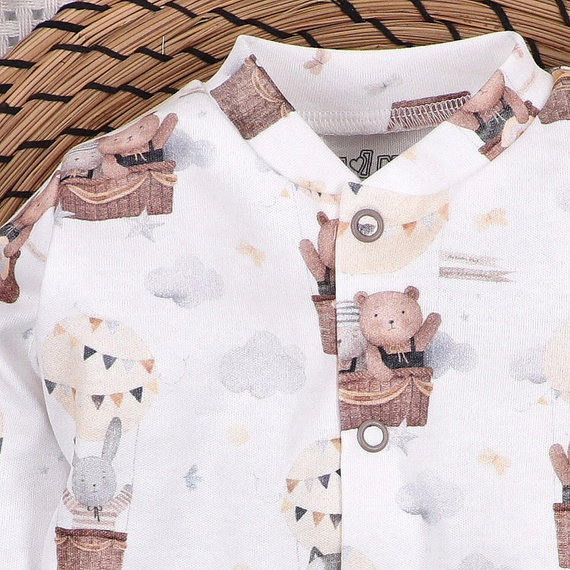 ABN-5659 Nini Kaftanik Niemowlęcy Balloon Friends 100% Bawełna Organiczna – Polska Produkcja