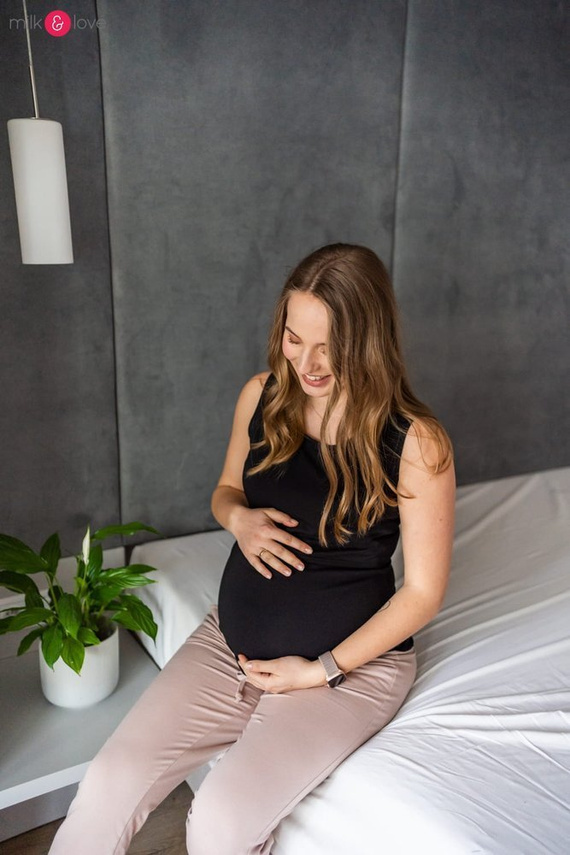 Milk Top koszulka ciążowa i do karmienia Milk&Love czarny