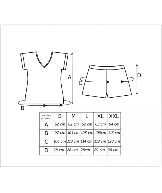 Caroline Short Donna– piżama damska bawełniana z kwiatowym printem, krótki rękaw i spodenki