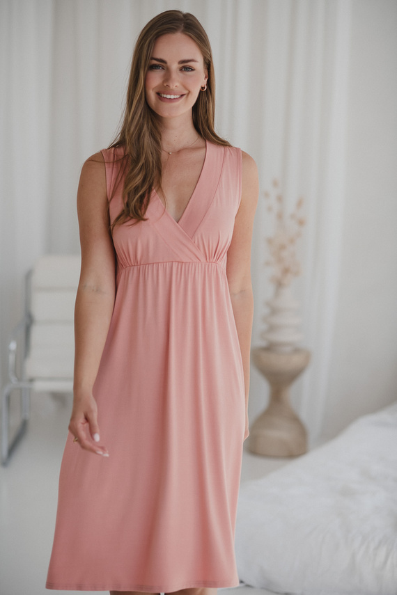 Star Light Koszula nocna ciążowa i do karmienia herbal rose Milk&Love– bambusowa wiskoza | Komfort i kobiecość