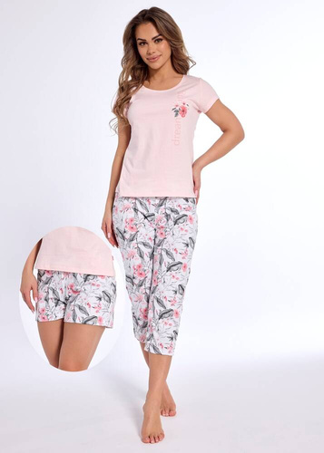 665/311 Dreaming Piżama damska trzyczęściowa Cornette różowy