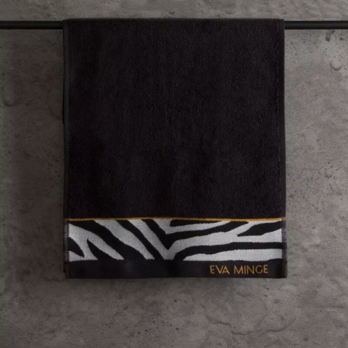 Eva 22 Ręcznik Eva Minge pantera/zebra Eurofirany czarny 