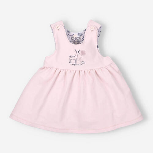 ABN-4455/JRÓ Jelonki Sukienka z bawełny organicznej Nini różowy