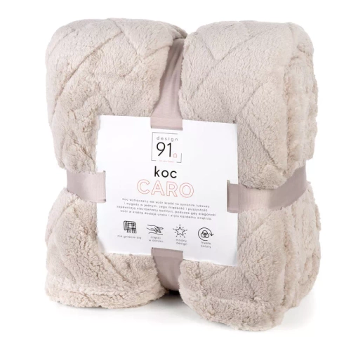Caro koc narzuta z mikrofibry Designe91 beżowy