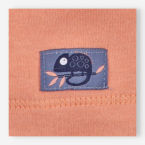 Kameleon Czapka chłopięca z bawełny organicznej Nini pomarańczowy