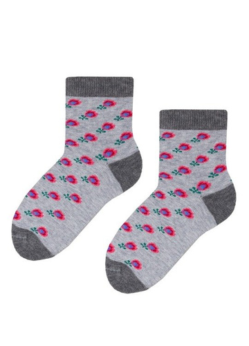 art.138 Skarpety Cotton Candy Folk Steven szary melanż 076