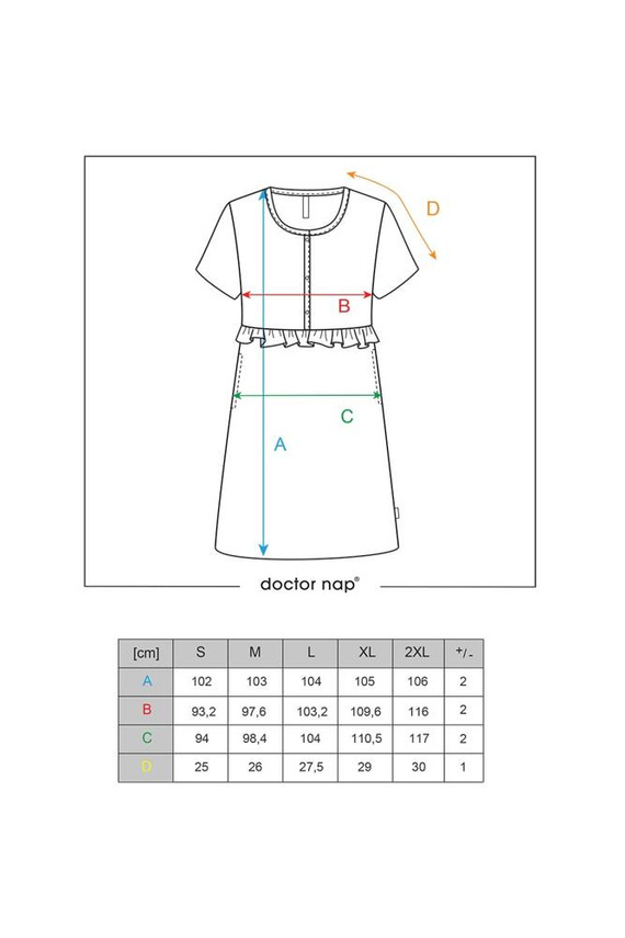 4543 Koszula Nocna ciążowa i do karmienia Doctor Nap - papaya