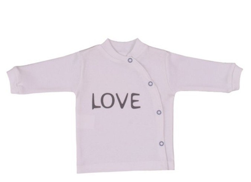 Kaftanik bawełniany LOVE Terjan- biały