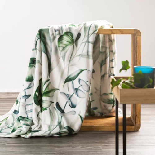 Ellen Koc narzuta liście Eurofirany biały