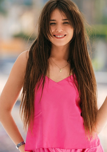 Karen Satynowy top damski DKaren - pink