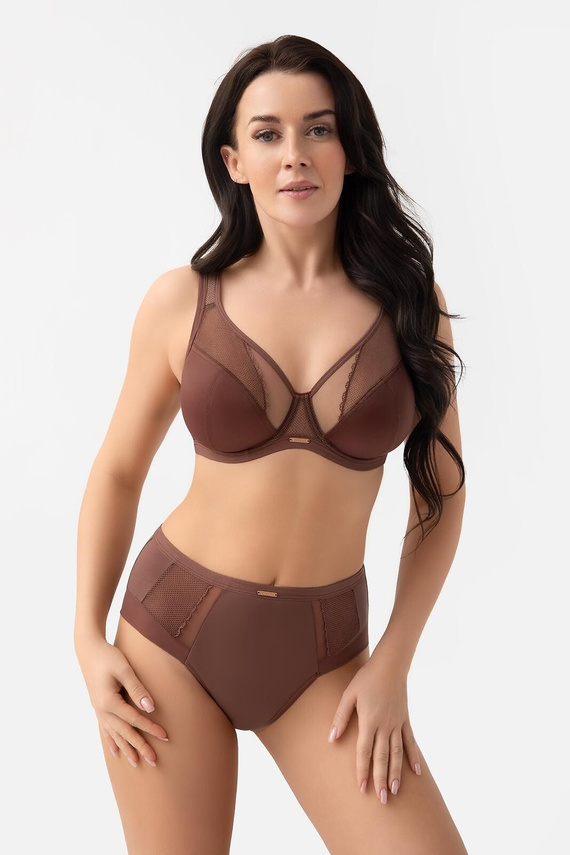 Gorsenia K441/1 Luisse Biustonosz Soft Czekoladowy na Duży Biust