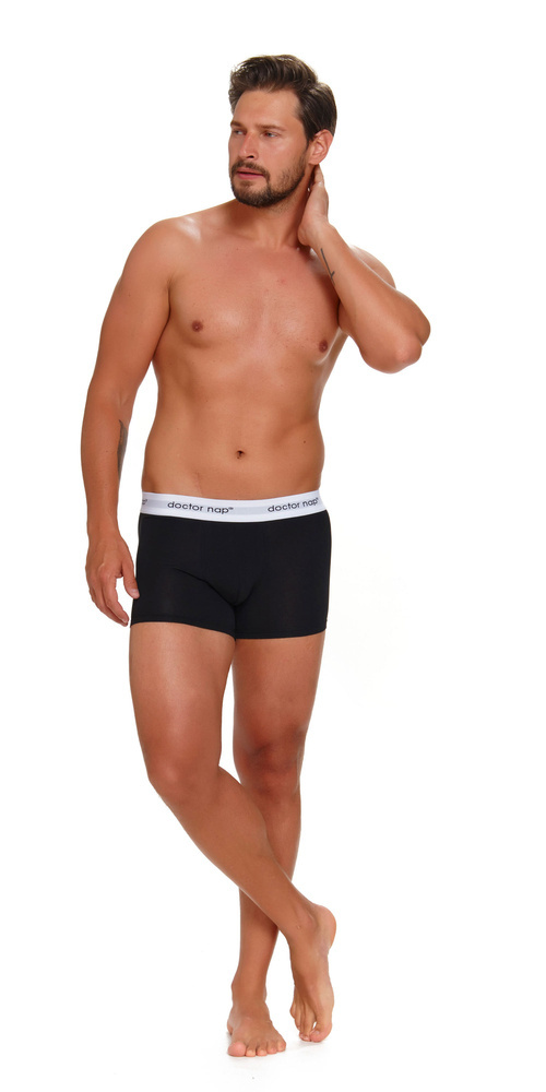 5277 bokserki męskie 3-pak Doctor Nap - black melange red