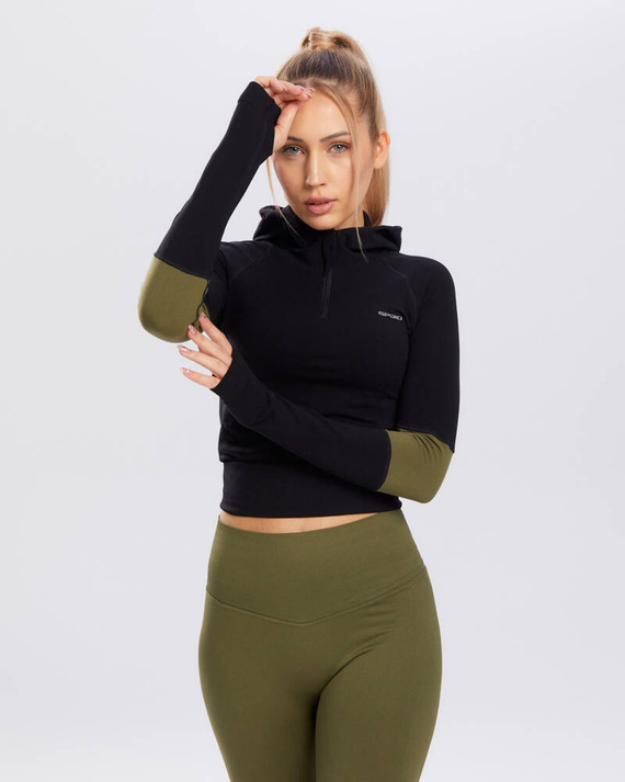 Adapt bluza sportowa damska Spaio black/khaki