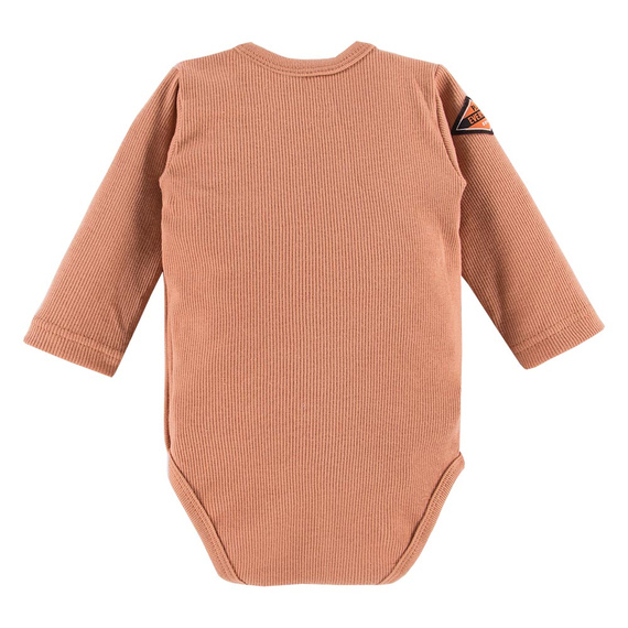 Jump Body rozpinane z długim rękawem prążkowane Eevi - beżowy