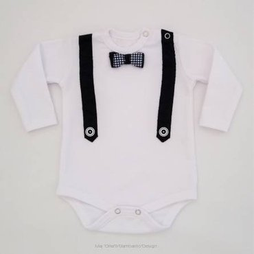 Szelki Body z długim rękawem Bambarillo granatowy