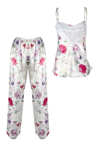 Flowers Komplet Damski Piżama DKaren - DK-KC 5 biały