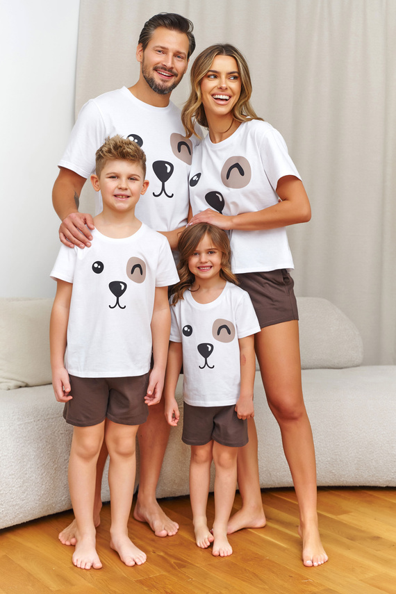 Doctor Nap 7409 Piżama damska 100% bawełna z szortami- brownie