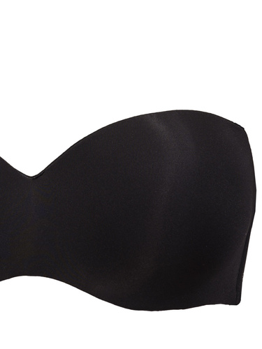 1580 Biustonosz push-up Fantastic – bandeau, mikrofibra Sielei czarny