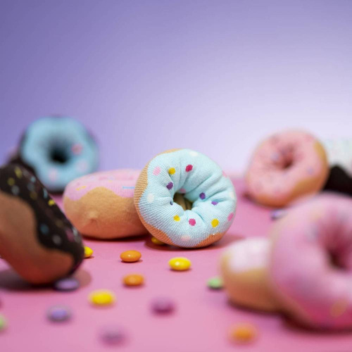 Donut Give Up! Skarpety Damskie Soxo - fuchsia