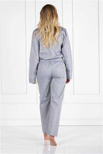 Eve piżama damska rozpinana Momenti Per Me grey