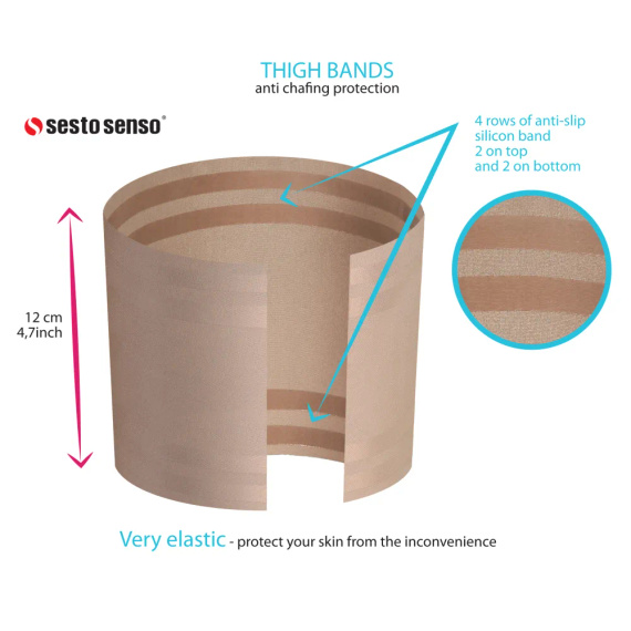 Samonośne opaski udowe męskie Sesto Senso beżowy