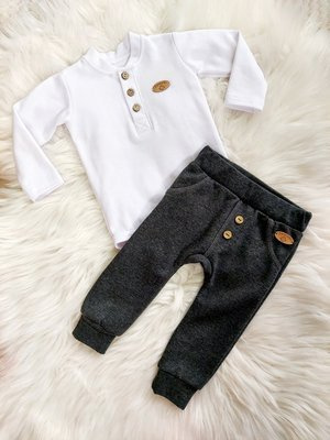 Mieszko Spodnie niemowlęce Bambarillo grafitowy