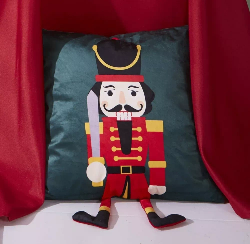 Nut Crakrer Poszewka świąteczna dziadek do orzechów Eurofirany zielony