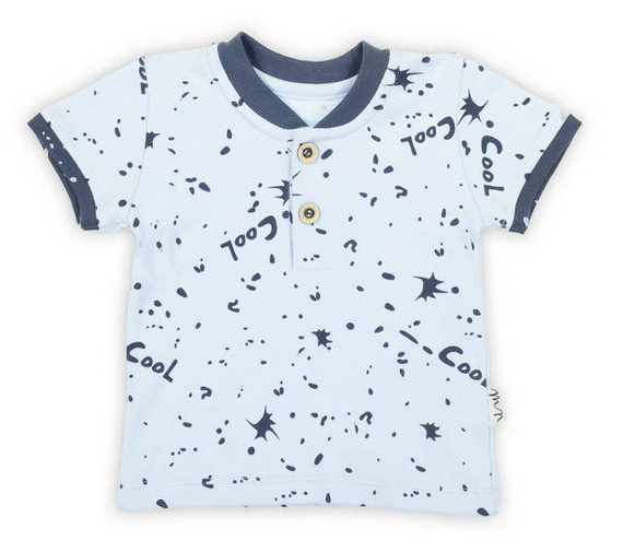 185138 Bluzka typu polo z krótkim rękawem "Maks" Nicol - niebieski