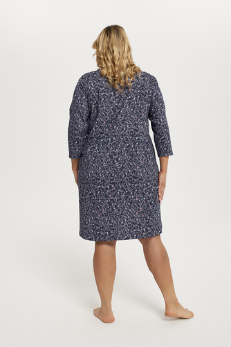 Sajna koszula nocna 3/4 rękaw Italian Fashion - druk