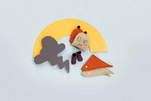 Olivier Chustka niemowlęca Pinokio - brąz