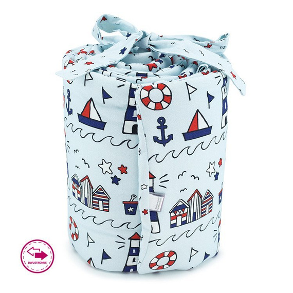 Ochraniacz na szczebelki do łóżeczka Na Sygnale - Makaszka