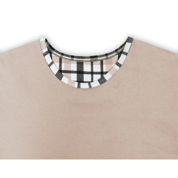 2187/27 Piżama męska krótki rękaw krótkie spodnie Sesto Senso latte