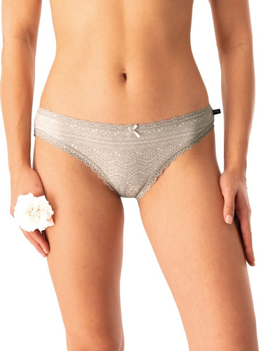 Figi damskie LPR 752 B25 Key szary beżowy– bawełna, 2-pak w pudełku, wygodne i klasyczne