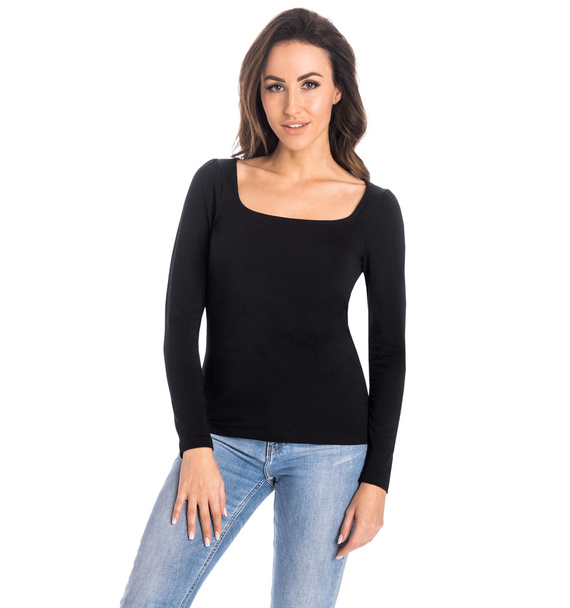 209103 Karo Bluzka damska Teyli - czarny