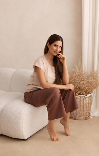 699 Piżama damska Regina - beżowy