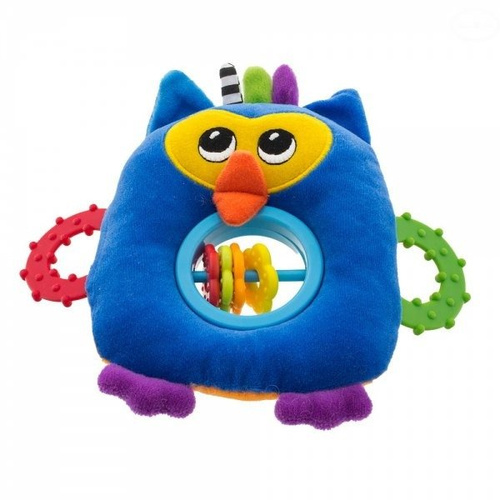 Zabawka z grzechotką SOWA - różowy