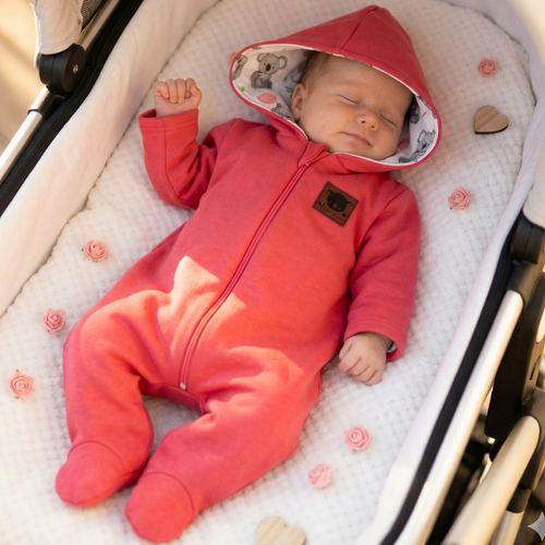 ABN-5647 Kombinezon niemowlęcy Słodka Koala Nini organic – ocieplany, Polska produkcja